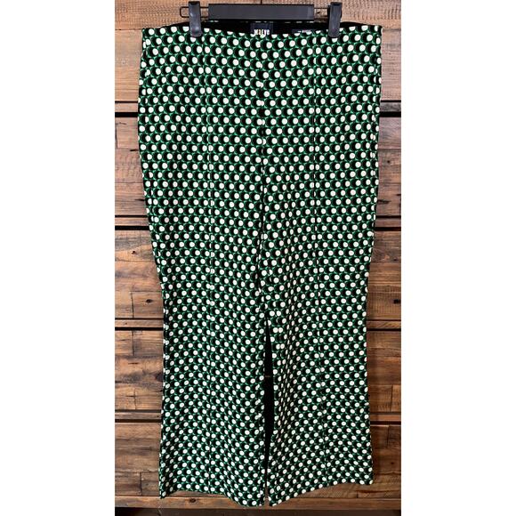 Maeve by Anthropologie Pants - Maeve Green & White Geometric Cropped Pants